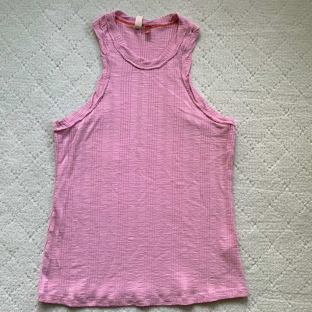Anthropologie PILCRO sustainable ribbed tank. Size SM. Lilac.